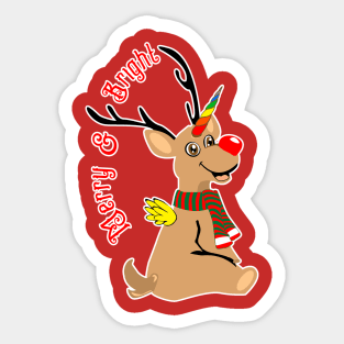 Red Nosed Reindeer Sticker